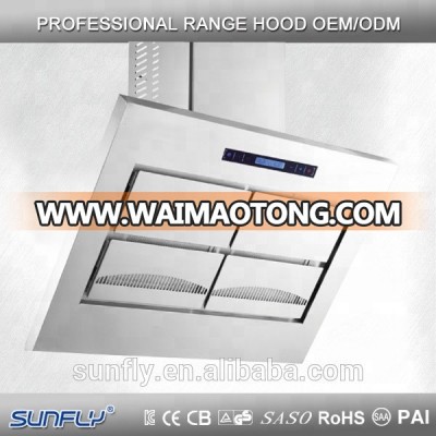 Full stainless steel wall mounted range hood with finger touch